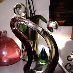 🌹🗼VINTAGE🗼🌹 MURANO🗼STYLE GLASS ART SCULPTURE.